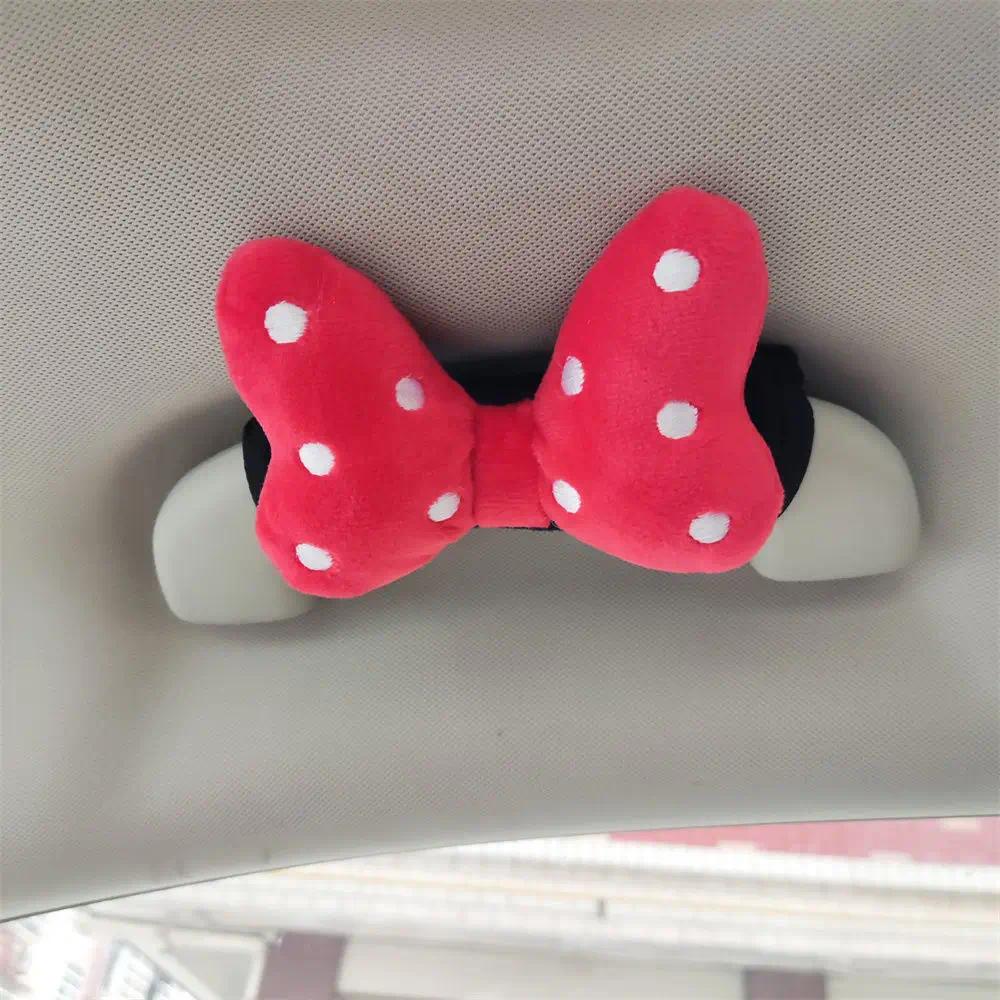 Car Rearview Mirror Cover Cute Car Interior Cartoon Bowknot Car Reversing Mirror Cover Decoration