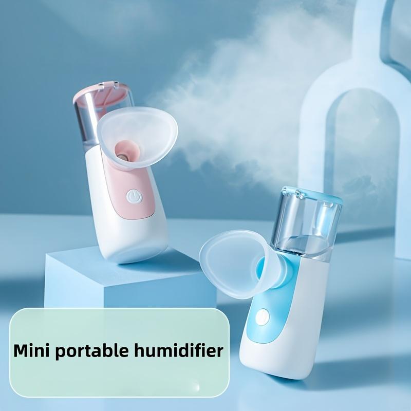 Portable Mini Humidifier & Aromatherapy Diffuser - 1pc Rechargeable with Visible Water Tank --Fill Design for Travel, Office, Bedside - Compact Humidifier for s, Room, Gift (Low Voltage Quiet Operation)