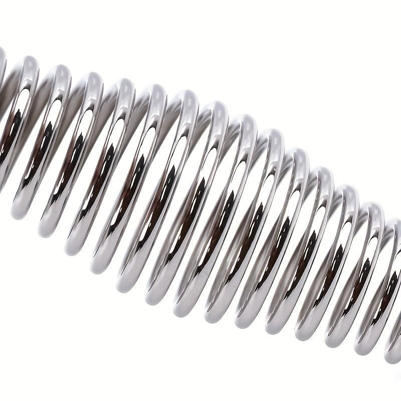 2-Pack 11cm Stainless Steel BBQ Spring Handle, Elastic Steel Roll, Smoker Grill Accessories, Stove Pit Parts