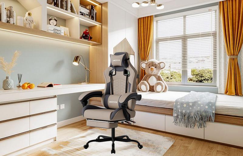 SUIKDA Gaming Chair,Ergonomic Gaming Chair High Back Office Chair with Lumbar Support and Adjustable Armrests 360° Swivel Racing Chair