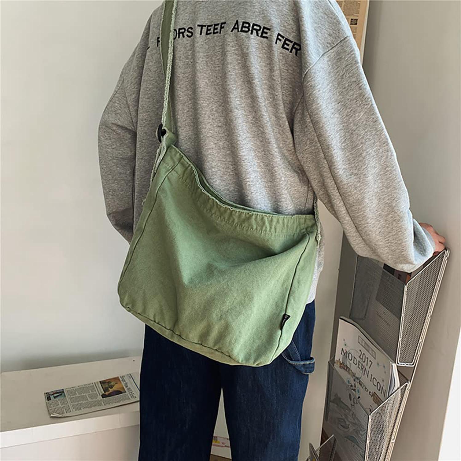 Large Capacity Canvas Hobo Bags for Women & Men, Shoulder Crossbody Bags, Tote Messenger Handbag for Work, Shopping, Thanksgiving Party