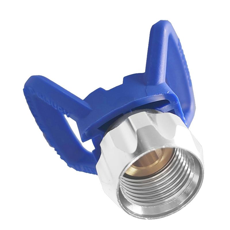 4 Pcs Airless Sprayer Nozzle Base, Airless Spray Gun Assembly Painting Nozzle Tool, Universal Replacement Parts Compatible with Airless Sprayer Paint, Spray Nozzle Tips (Includes 2 Red Nozzle Bases + 2 Blue Nozzle Bases)