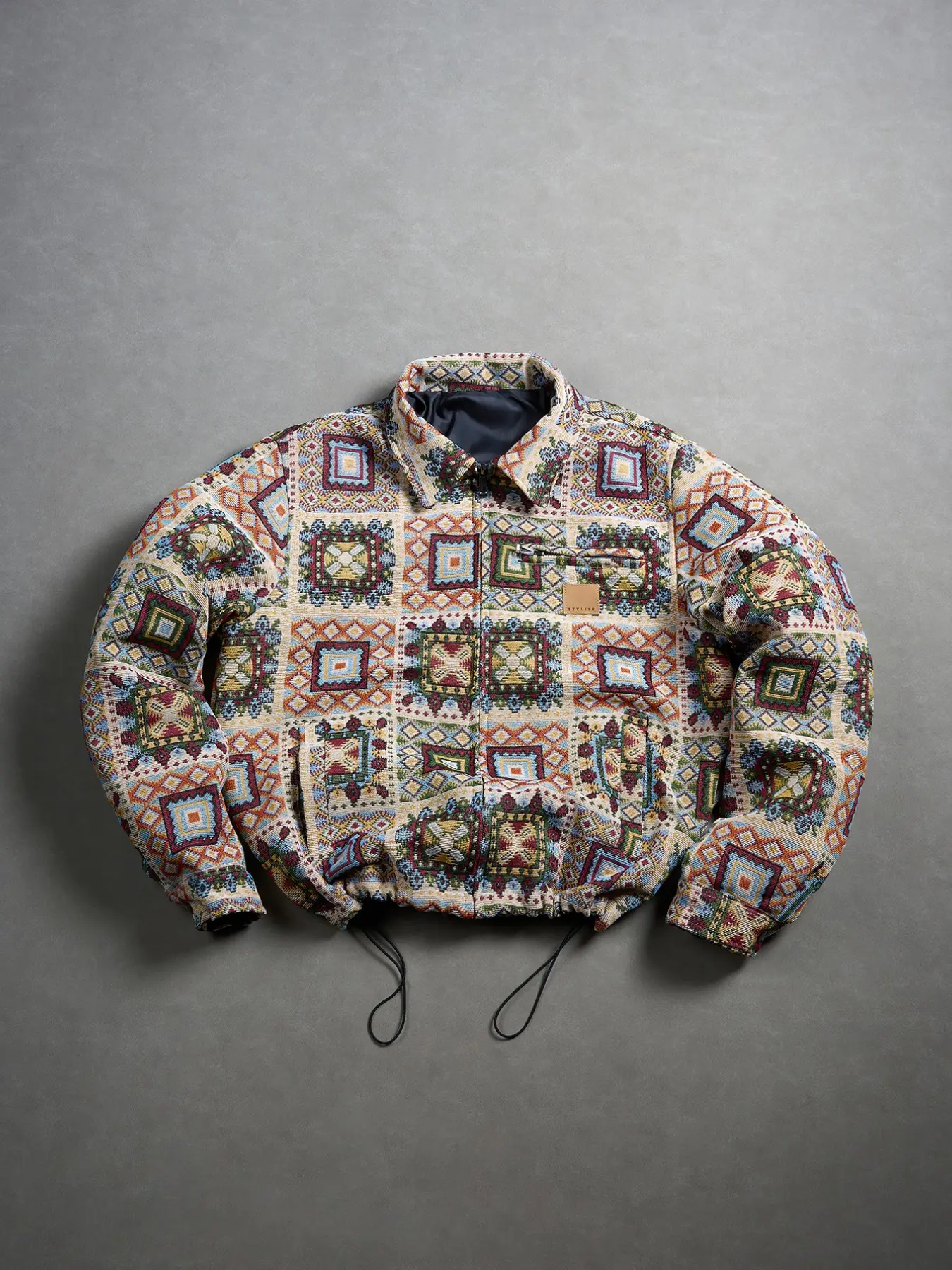 Men's Jacquard Knit Jacket, Fashionable Comfortable Outerwear, Ideal Gift for Daily Wear, Trendy Design, Slim-Fitting, All Seasons