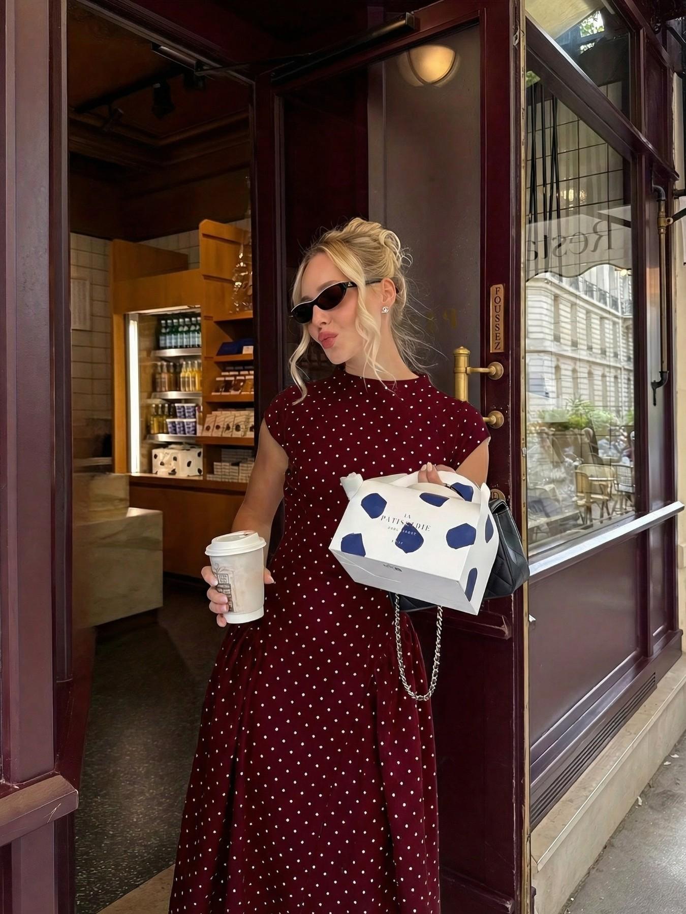 Women's Polka Dot Dress Summer Vacation Casual Elegant Ladies' Clothing, Perfect for All Seasons, Stylish & Comfortable Design, Casual Fit Chic