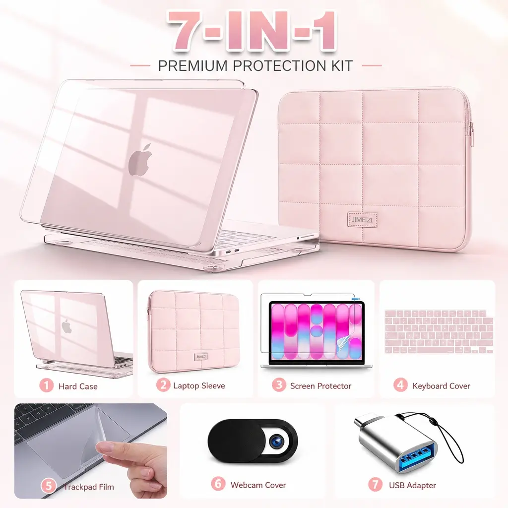 Pink 7-piece gift set