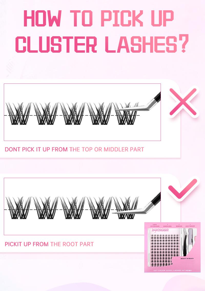 Surprise!Lash CLusters Kit, Personalized Styles Lashes Cluster With Invisible Band Lashes,Manga Lash Extension with Waterproof Long-lasting Lash Bond and Seal,Tweezers and Remover for DIY Eyelash at Home Easily, Natural Makeup Girl Gifts BlackFriday