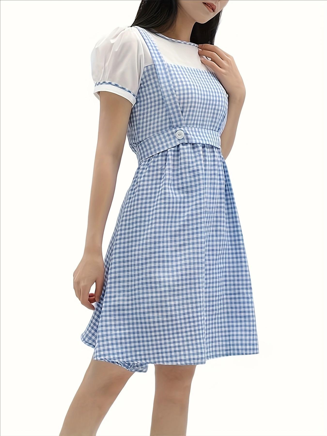 The Medieval Dorothy From The Wizard of Oz Costume Maid Girls Day Pastoral Character Shooting Costume