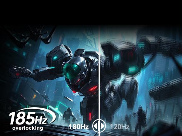 KTC 24" 2K QHD 180Hz HDR400 Gaming Monitor, Fast IPS 2560*1440p Computer Monitor, Up to 185Hz, 1ms, G-Sync/FreeSync, Height Adjustable, 2 x HDMI, 1 x DP, H24T7 KTC 24" 2K QHD 180Hz HDR400 Gaming Monitor, Fast IPS 2560*1440p Computer Monitor, Up to 185Hz, 1ms, G-Sync/FreeSync, Height Adjustable, 2 x HDMI, 1 x DP, H24T7