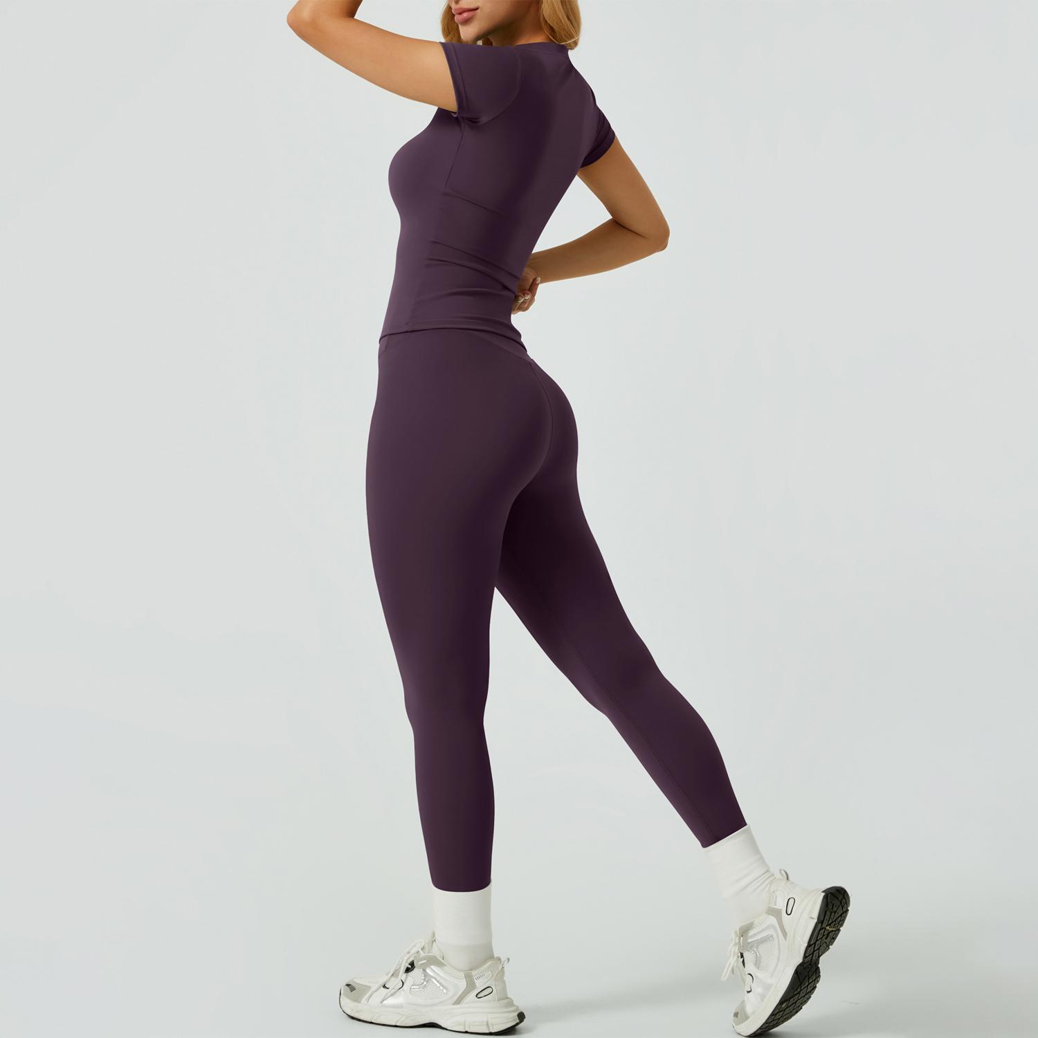 NcmRyu Women's Tummy-Control Bodycon Workout Set - Buttery-Soft Moisture-Wicking Sculpting Yoga Gym Activewear women