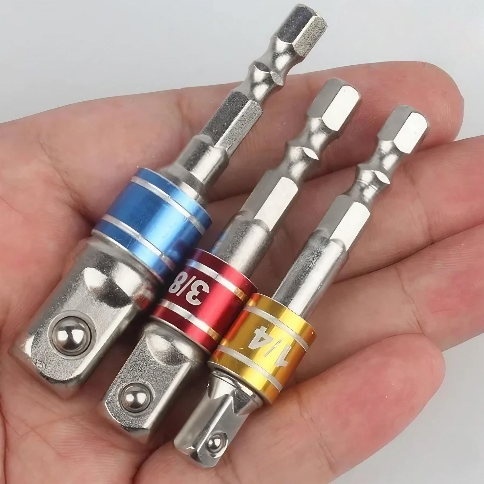 Cr-V Steel Socket Adapter, mpact Socket Extension Tools, High Speed Nut Driver Socket Adapter, Impact Grade Driver Sockets Adapter Extension Set, Bead Rod Extension Bar, Hand Tools, Hardware, for Wrench, Bit Socket Set