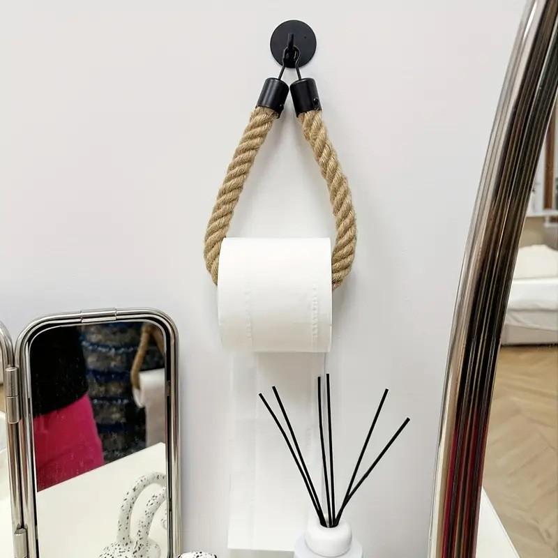 Modern Wall-Mounted Toilet Paper Holder, Space-Saving Design for Home Use, Durable Material, Easy Installation, Perfect for Bathroom Organization, Bathroom Organizers, Bathroom Organizing Accessories