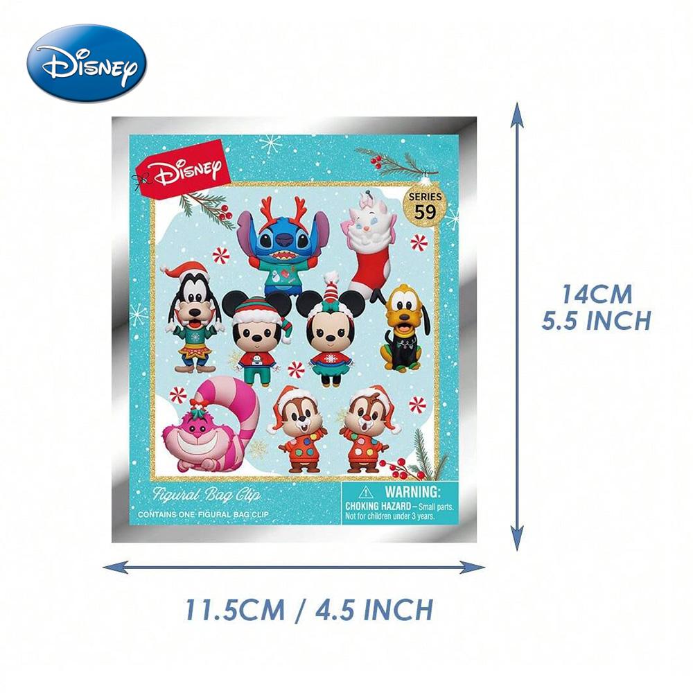 1PCS Disney Officially Licensed Mickey Minnie And Stitch Blind BagKeyring, Keychain Series Figures 3D Anime Character Mystery Bulk Bag Clip Pendant One Random Disney Character For Friends For Birthday Christmas Souvenir Collection And Holiday Gifts