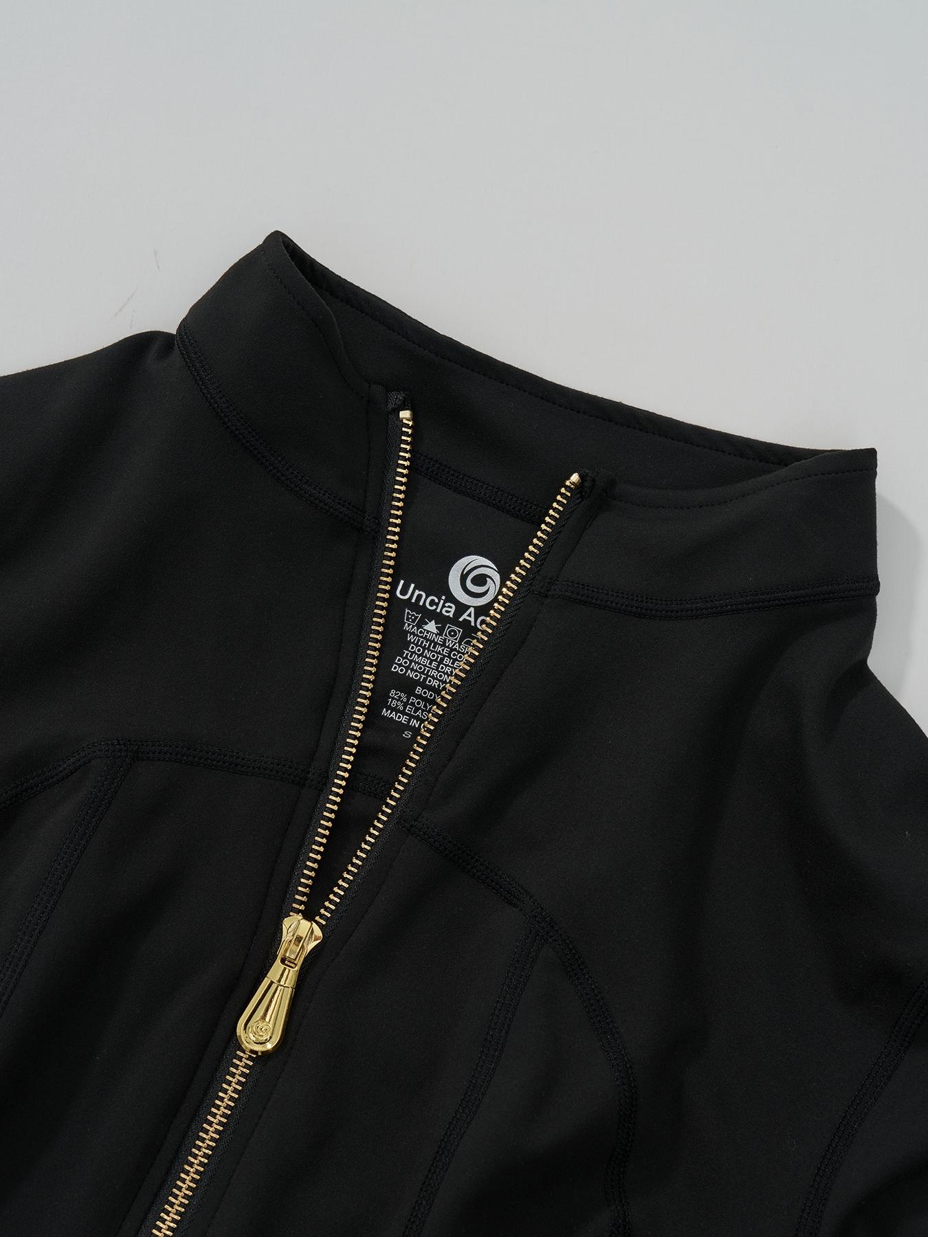 【Golden Zipper】Soft Brushed Women's Sporty Tracksuit Set Sweatsuit Set 【Gardenia Fragrance】, Golden Zipper Jacket with Pockets & Yoga Pants, Thumbholes Design, Casual Wear for Women