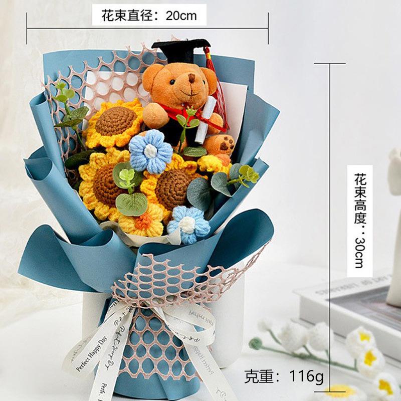 Hello Kitty Cartoon Plush Bouquet Anime Rose Flowers Doll Home Wedding Decoration Christmas Valentine's Day Gift