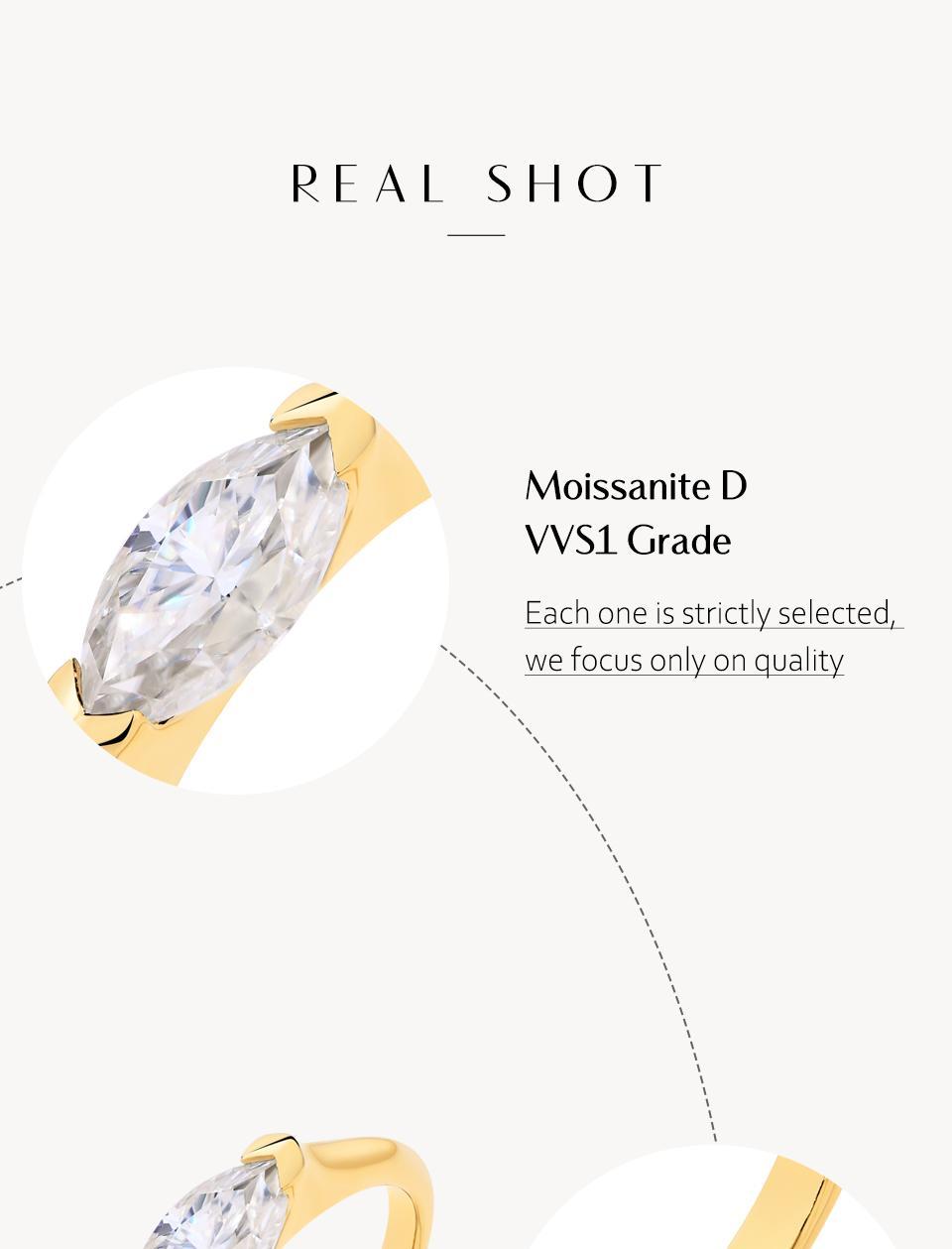 1CT Marquise Shape Synthetic Moissanite Ring 925 Sterling Silver Rings Daily Wear Birthday Present Fine Jewelry R135 SpringStatements