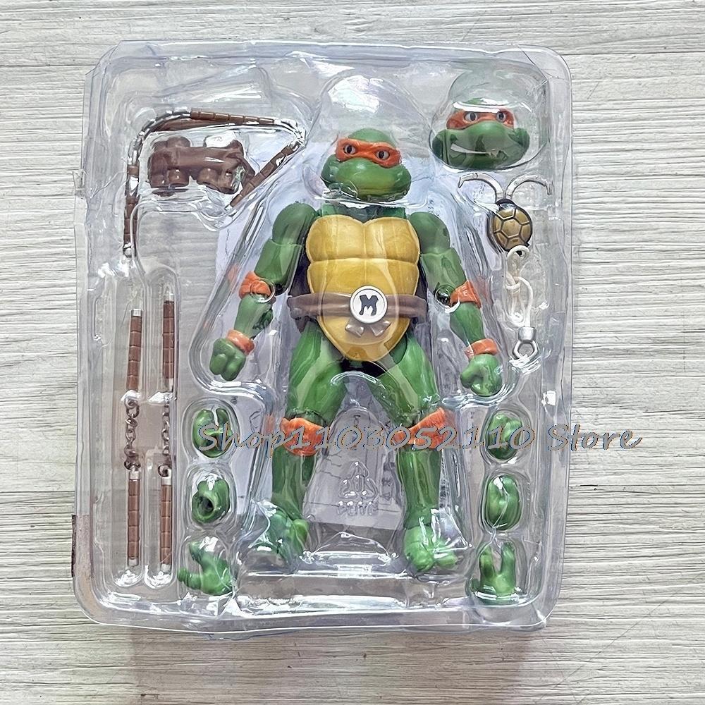 SHF Ninja Turtle Figure Neca 1990 Film Version Turtles Action Figure Raphael Leonardo Michelangelo Donatello Model  Gifts