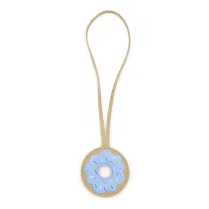 Women's Bag Accessories Cartoon Donut Sweet Cute Kawaii Leather Bag Pendants High-quality Multifunctional Ladies' Keychains