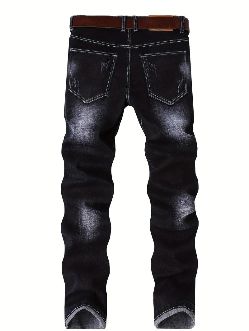 Men's slim-fit jeans - elasticated for comfort and easy daily wear - versatile long pants Men's slim-fit jeans - elasticated for comfort and easy daily wear - versatile long pants