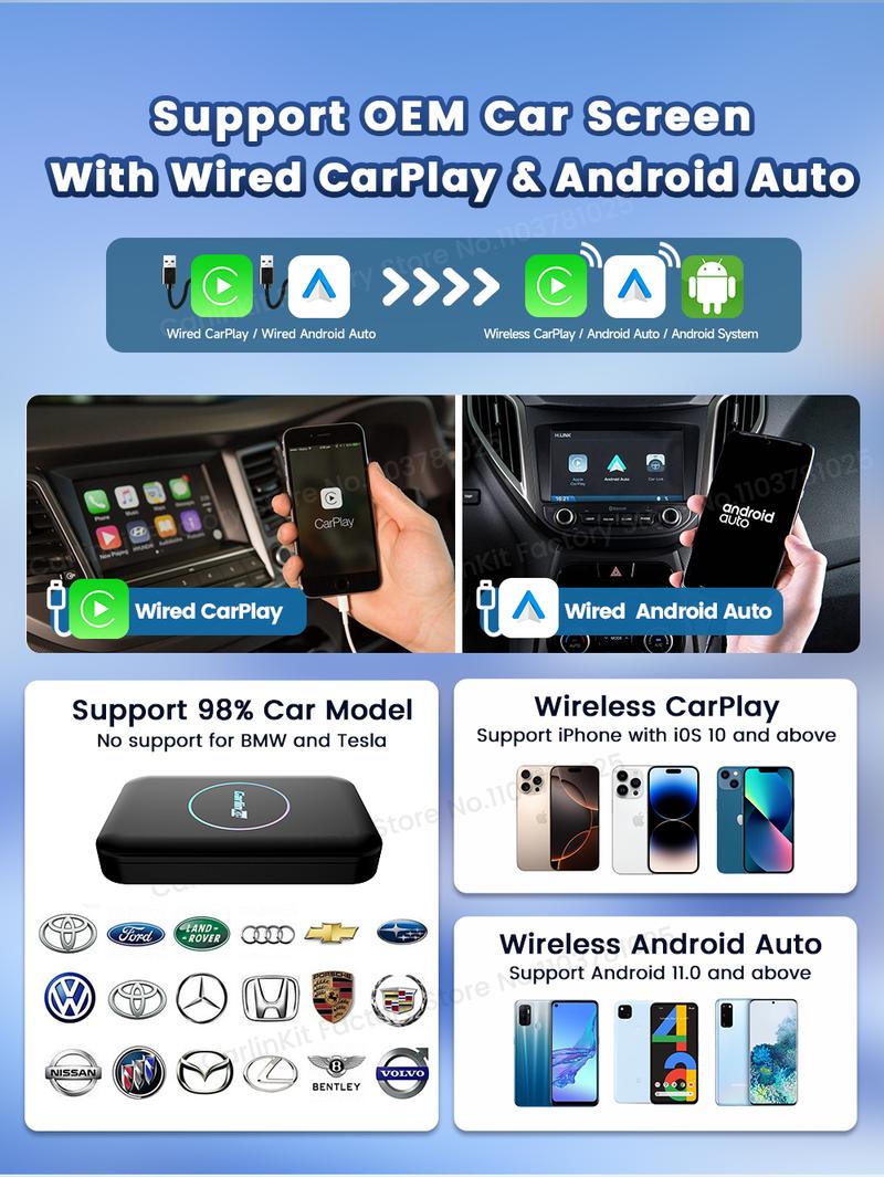 【BlackFriday】CarlinKit carplay adapter TBOX lite s, support Netflix - Watch TV Shows car Online, Plug and Play Online Audio Streaming Retains Original Controls HDMI Output