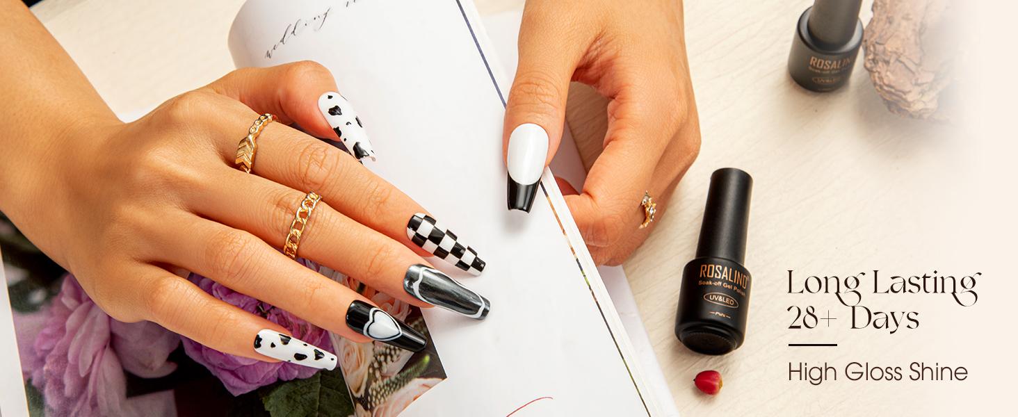 ROSALIND Colorful Gel Polish Mini 65/80/100PCS Gel Nail Polish Set Semi Permanent Requires UV Lamp with Base and Glossy Matte Top Coat Starter Gel Nail Set Suitable for All Seasons Gift for Women Salon Design ROSALIND Colorful Gel Polish Mini 65/80/100PCS Gel Nail Polish Set Semi Permanent Requires UV Lamp with Base and Glossy Matte Top Coat Starter Gel Nail Set Suitable for All Seasons Gift for Women Salon Design