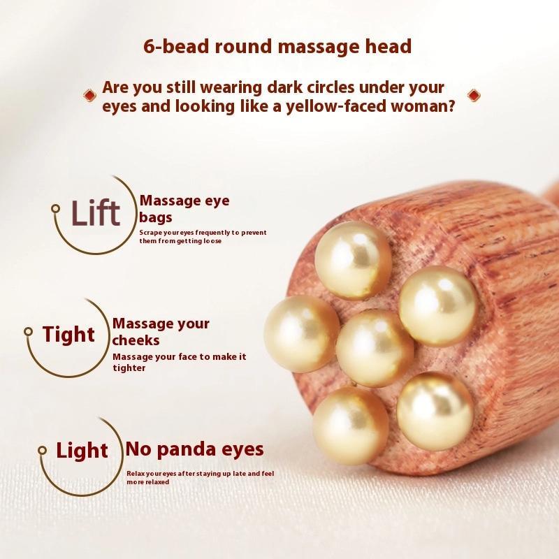 Wooden Facial Gua Sha Tool - Natural Wood Sculpting Massager for Face and Neck - Manual Self-Care Beauty Instrument, Light Beige