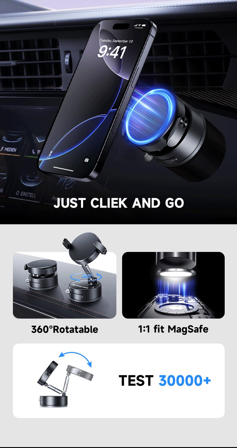 MAGIC JOHN Upgraded Magnetic Phone Holder with 360° Rotation, Strong Magnet, Foldable and Portable Design, Perfect for Cars, Glass, Gyms, and Other Smooth Surfaces MAGIC JOHN Upgraded Magnetic Phone Holder with 360° Rotation, Strong Magnet, Foldable and Portable Design, Perfect for Cars, Glass, Gyms, and Other Smooth Surfaces