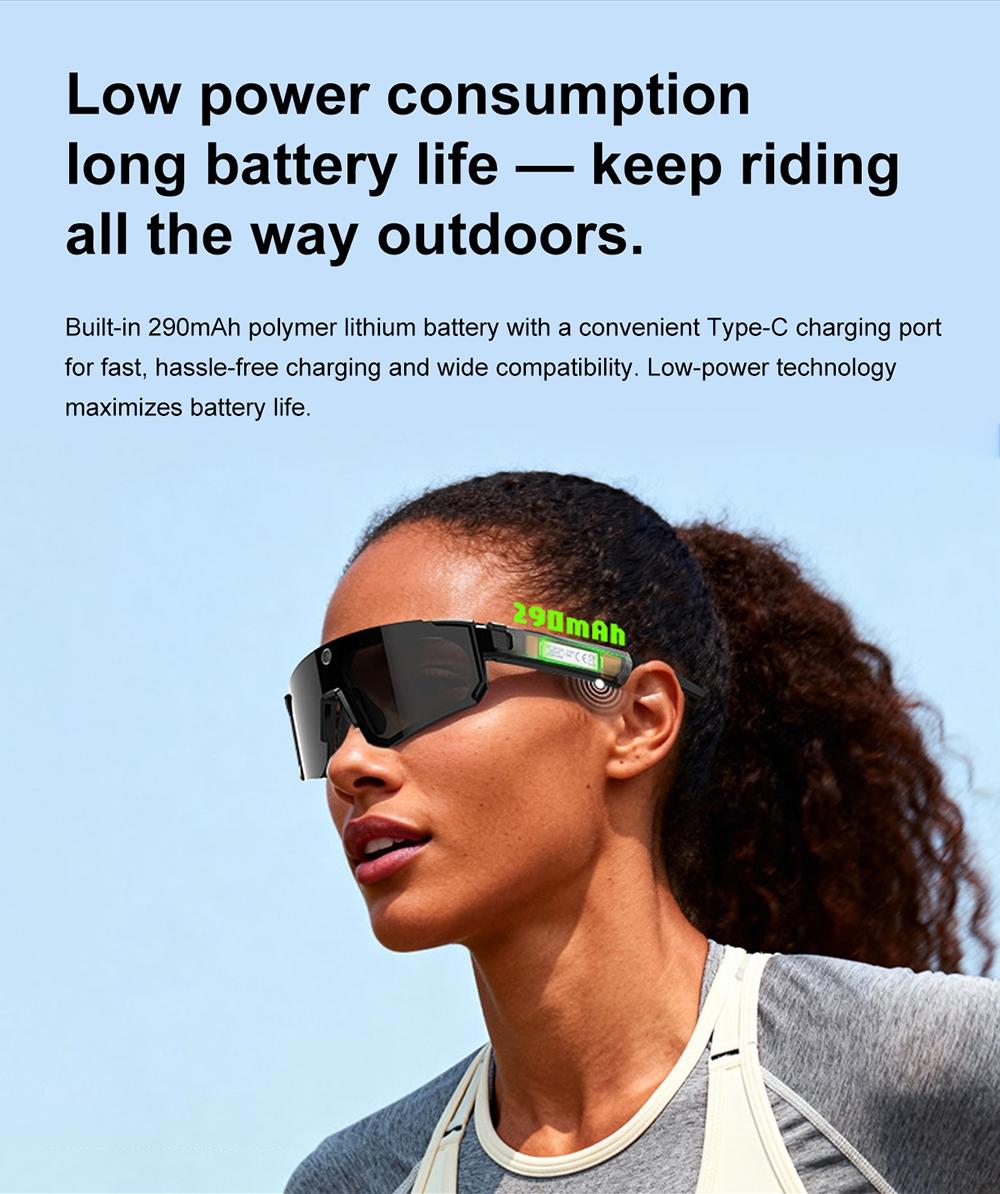 Multifunctional video camera smart sunglasses, Sunglasses with camera, 8MP lens for first-person perspective shooting, one-click recording, AI voice interaction translation and recognition, Bluetooth calling 290mAh large capacity battery
