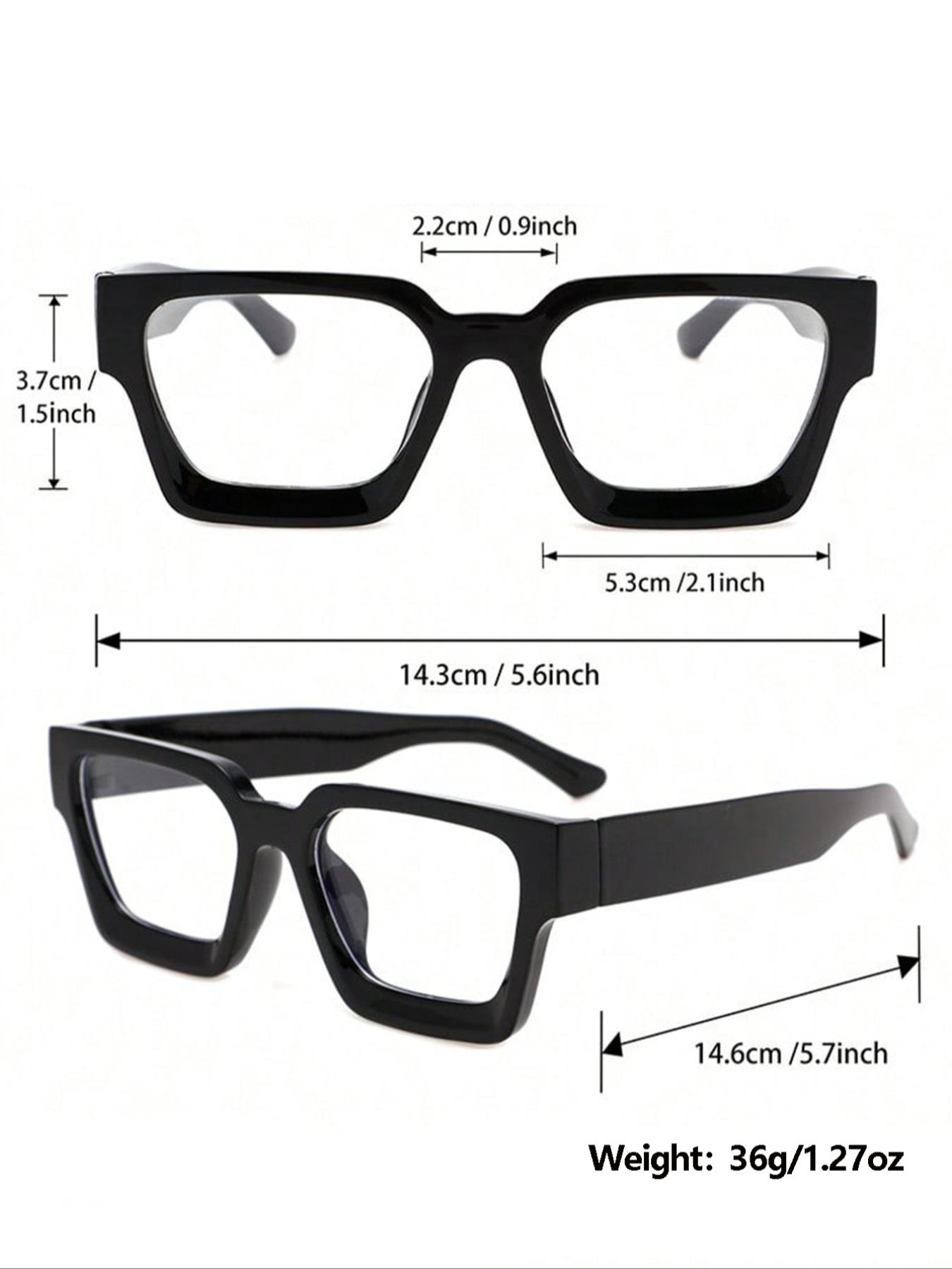Classic Elegant Square Non-Prescription Glasses, Fashion Frame Eyeglasses, Unisex Fashion Eyewear for Daily Use, Office & Casual Activities, Comfortable Fit