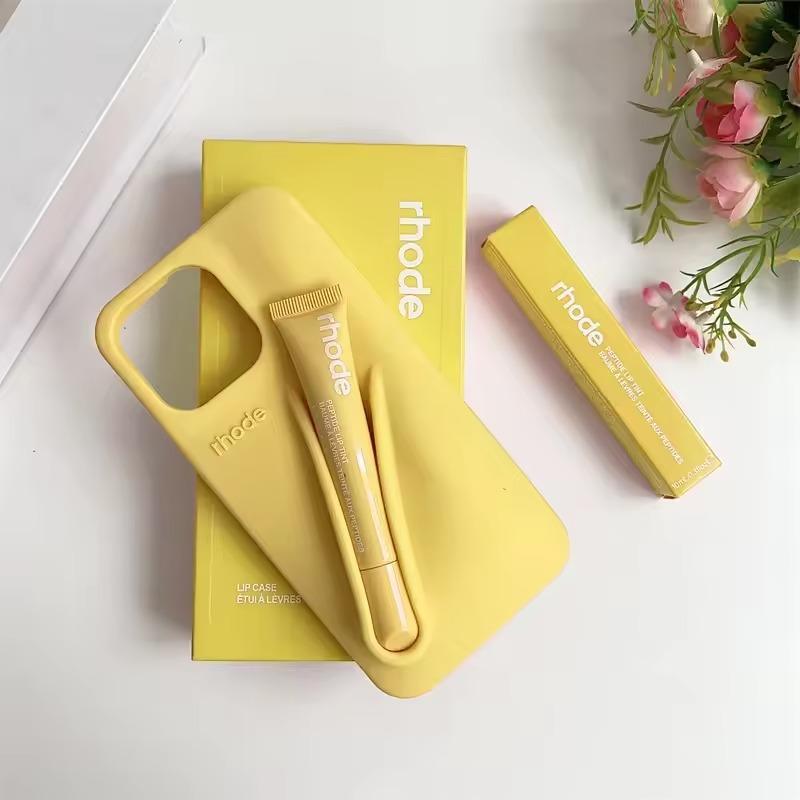 Portable Lipstick Phone Silicone Case, Fits iPhone 17/11/12/13/14/15/16 Pro Max Plus, Soft Shell Lollipop Design, Protective Cover