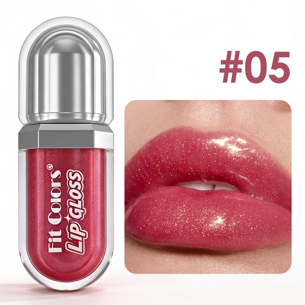 3D Mirror Gloss Lip Glaze Long-Lasting Hydration Anti-Wrinkle Lip Balm Transparent Pearl Fine Sparkle Lip Oil Valentine's Day Gift