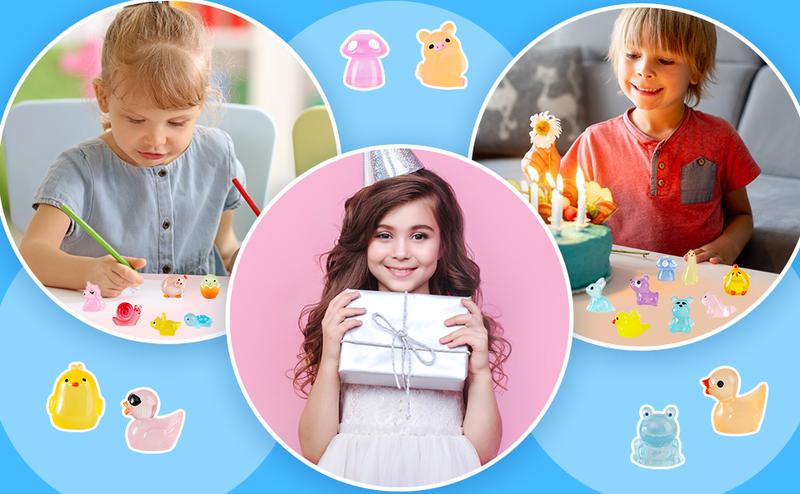 Luminous Mini Resin Animals 100 Pcs Tiny Animals Mini Ducks Tiny Frogs Dinosaurs Small Birds Little Rabbits Glow in The Dark Miniatures Fairy Accessories Luminous Mini Resin Animals 100 Pcs Tiny Animals Mini Ducks Tiny Frogs Dinosaurs Small Birds Little Rabbits Glow in The Dark Miniatures Fairy Accessories