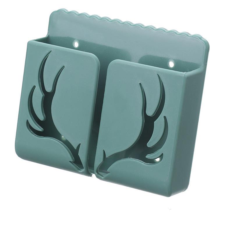 Wall-Mounted Remote Control Storage Box, Phone Charging Stand, Office Supplies Organizer, Convenient Hanging Compartment, 1pc