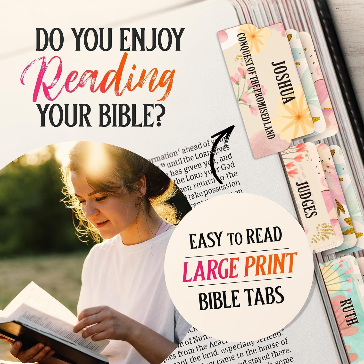 Inspirational Index Tabs Set, 75-Piece Large Font Design, Faith-Based Bible & Diary Use, Easy Peel-Off Labels, Ideal Gift for Believers, Book Reading Stickers