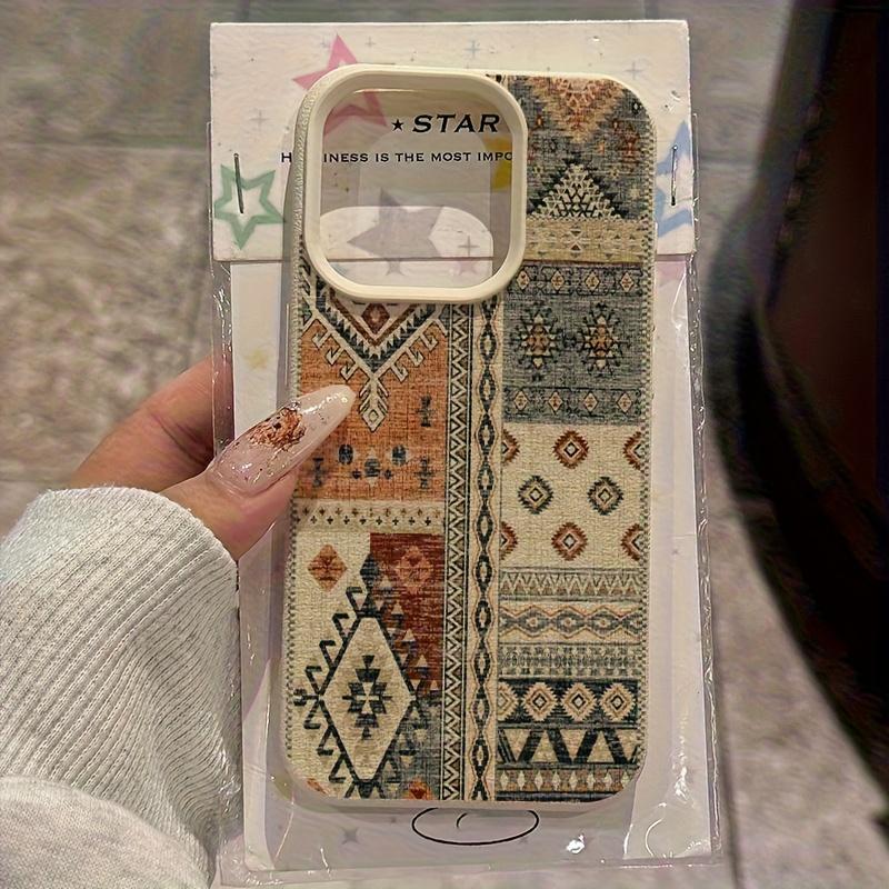 Vintage Plaid Pattern Durable Shockproof Protective Case for iPhone 16/17 Pro Max 14 16 Plus 15 13 Pro 12 11, High Aesthetic Protection Cover Accessories