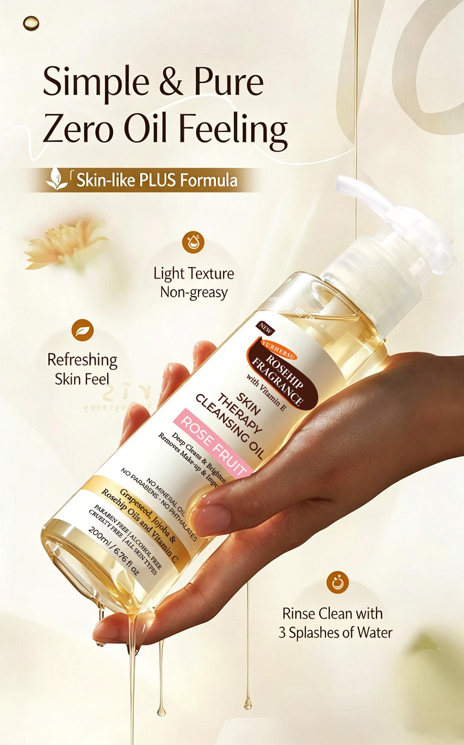 Multi-Purpose Pure Castor Oil Natural Nourishing Hydrating Oil, Support Fuller Looking Hair Eyelashes & Eyebrows, Deep Moisturize Dry Skin Strengthen Nails Cuticles, All In One Daily Skincare Hair Care For Men Women
