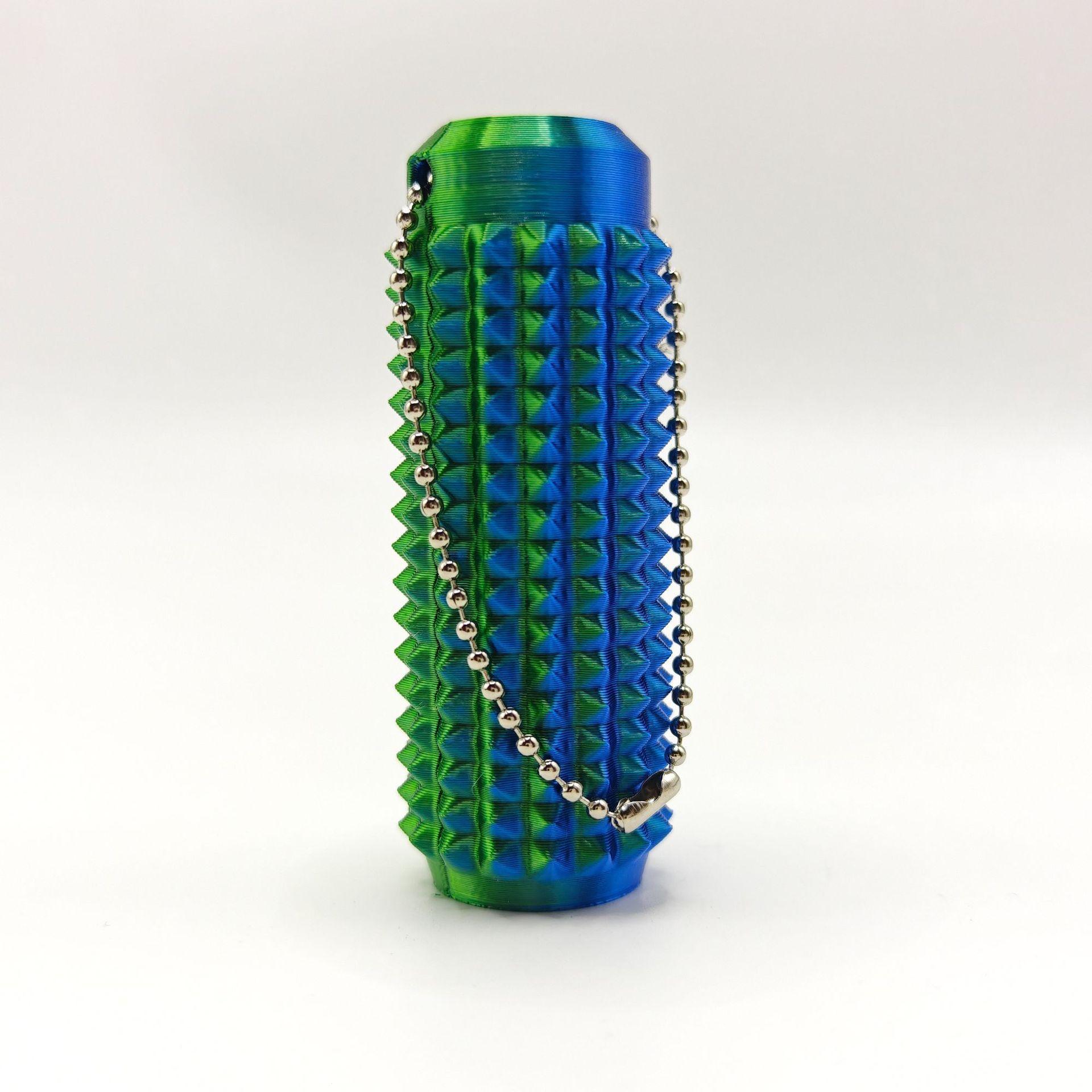 3D Printed Stress Relief Keychain, Colorful Small Handle Keyring, Pressure Sensor, Relax Your Hand, Unique Design, Perfect Gift