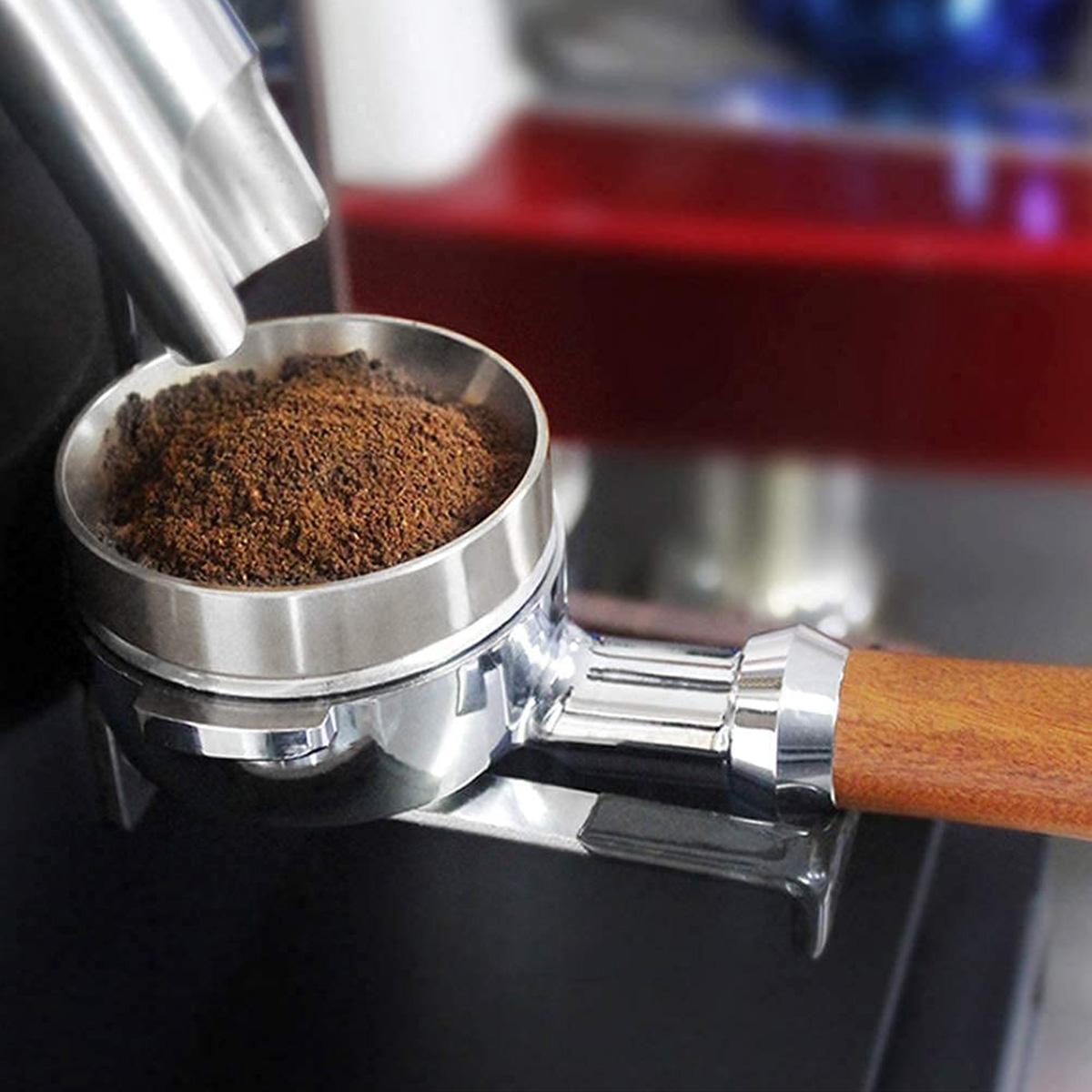 51/53/58mm Espresso Dosing Funnel with Magnetic Design, Precision Italian Coffee Handle Powder Dial Ring, Essential Coffeeware Accessories