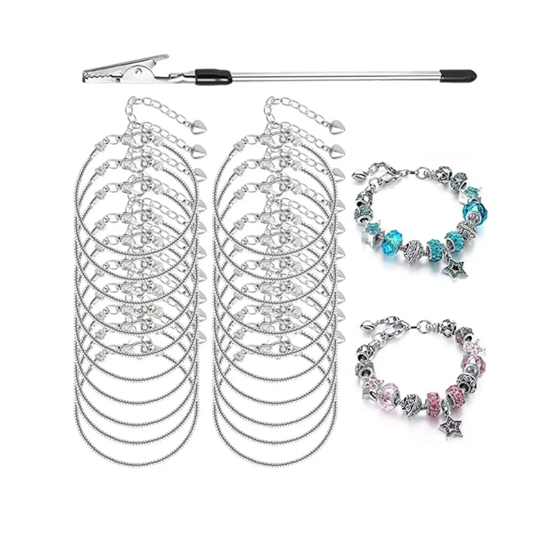 Fashionable Snake Design Chain Bracelets, Expandable Elastic Bracelets for Women & Girls, Trendy All-match & Exquisite Jewelry for Birthday Gift, Stainless Steel Bracelets