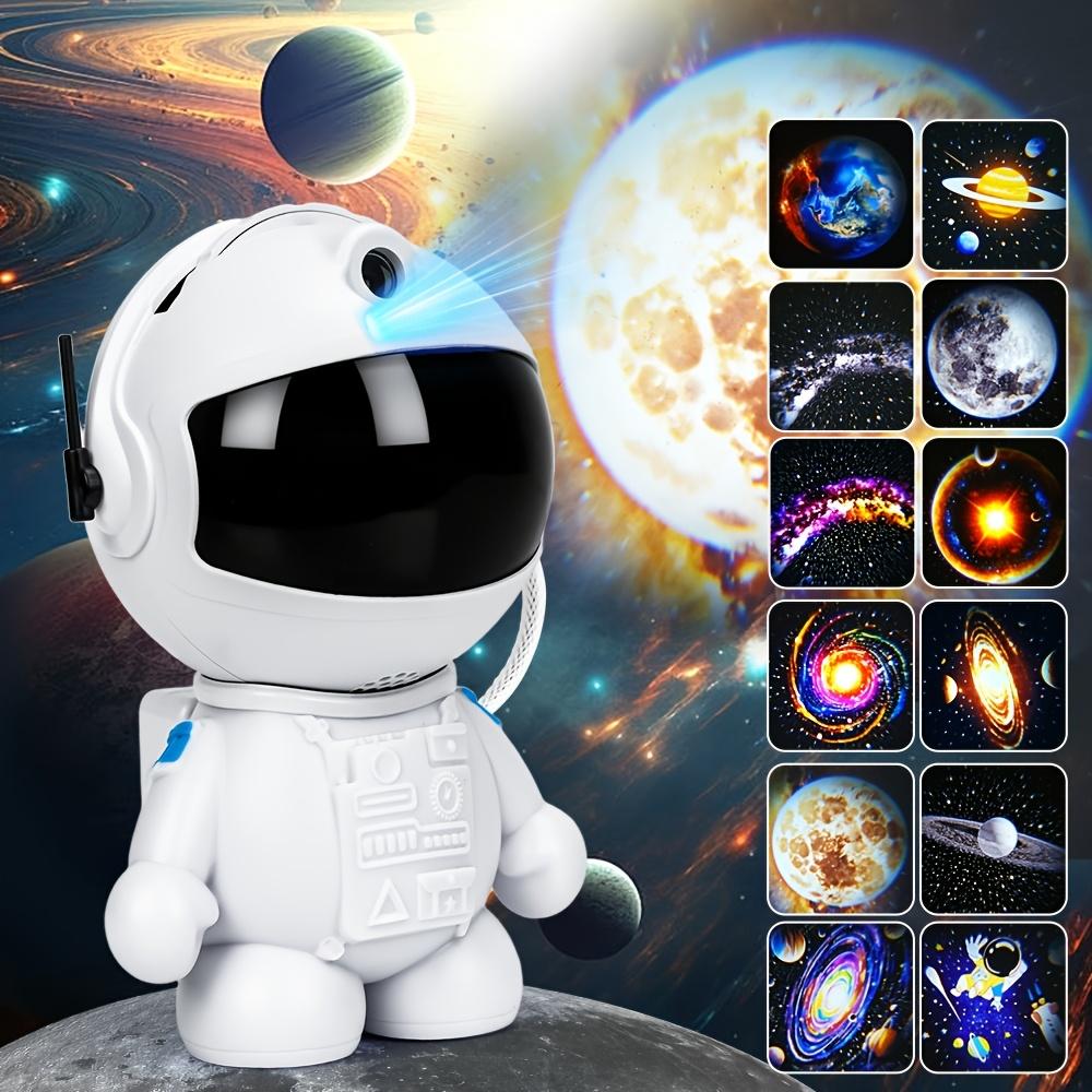 Electronic Astronaut-Shape Galaxy Projector Night Light, Modern Standing Starry Sky Projector with Dimmable Color Grading, Touch Control, USB-Powered for Bedroom Decor, Holiday Gifts