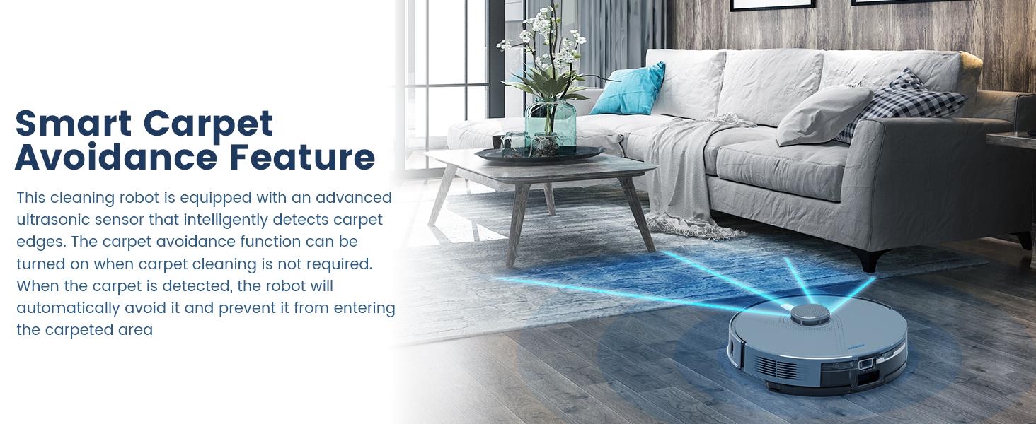 AIRROBO L50+ Robot Vacuum and Mop Combo with 5500Pa Suction, Auto-Emptying Dust Base, Smart Mapping & Voice Control – 60-Day Hands-Free Cleaning for Carpets & Hard Floors