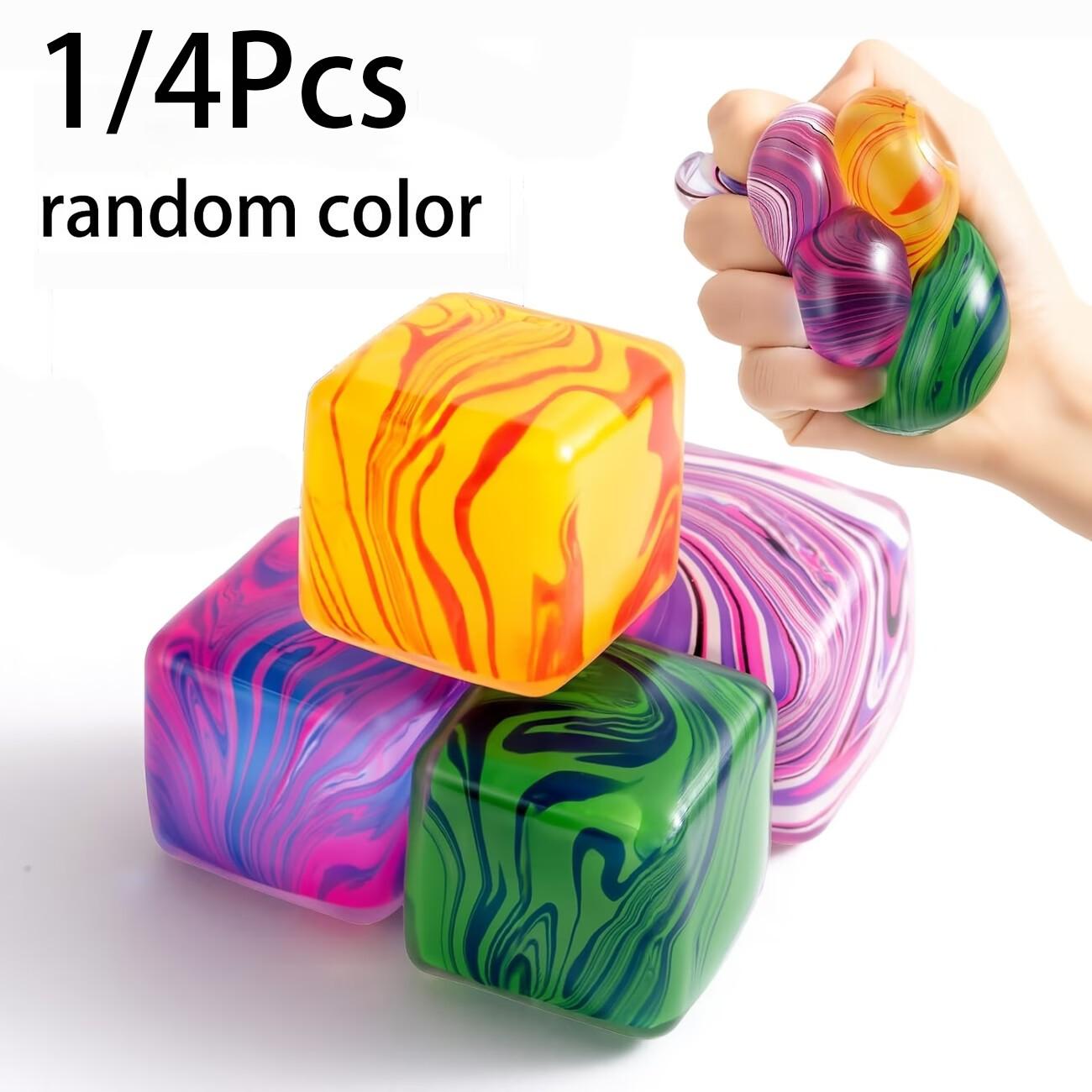 1/4pcs Squishy Fidget Toys Stress Cube Bulk, Slow Rising Stress Balls for Kids, Sensory Fidget Toys, Classroom Prizes, Party Favors