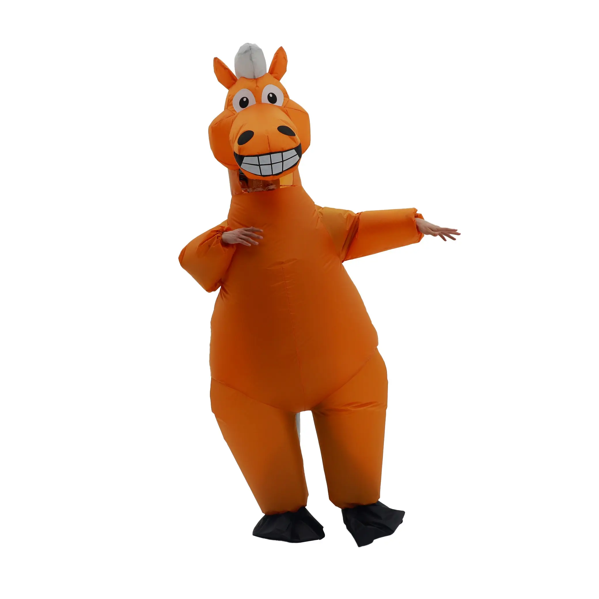 Adult Inflatable Horse Costume, Fun Giant Inflatable Horse Puppet Suit, Halloween, Birthday Party, Carnival Cosplay Dress, Clothes, Festive