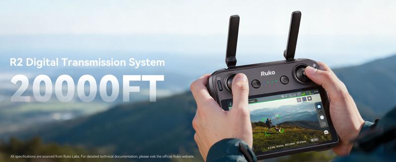 Ruko U11MINI 4K (RC3), Beginner Drone with 5.5" FHD Touchcreen Controller, 8K Camera Drones for Adults 4K Video, 3-Axis Gimbal, 20000ft FPV Transmission, Under 249g (64-Min Flight)