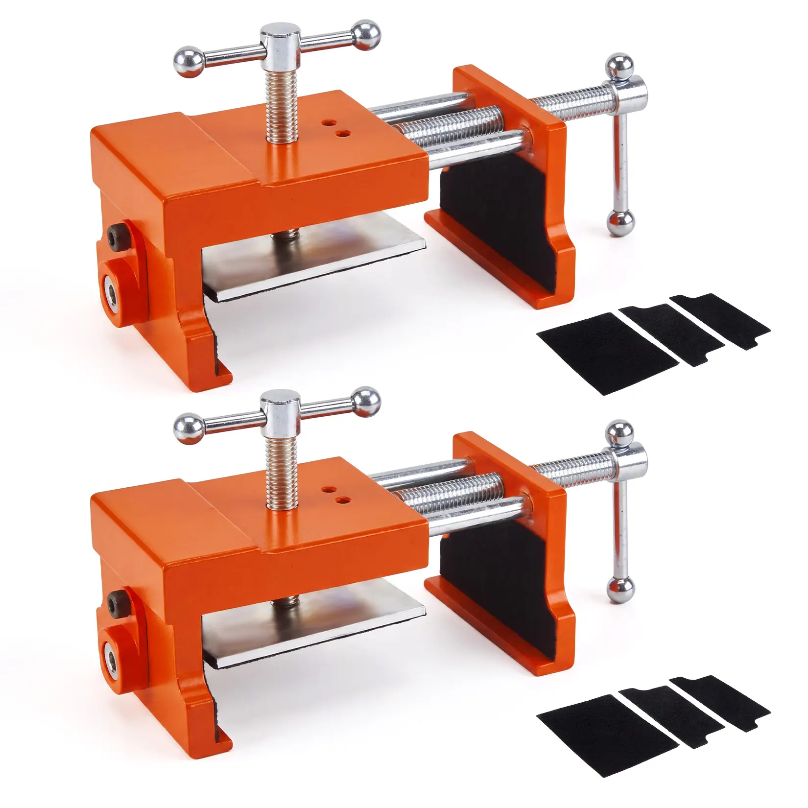 Garvee Heavy-Duty Cabinet Installation Clamps Jig, Aluminum & Steel - Precision Drill Guides - EVA Protective Pads - Face Frame Alignment - Orange