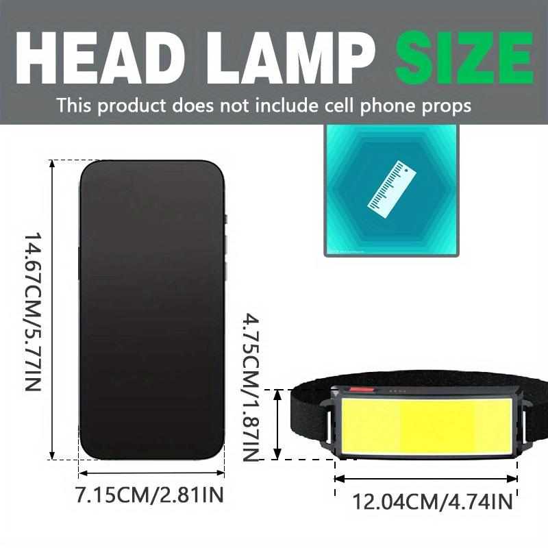 2pcs Head Lamp Usb Rechargeable – Bright Led Headlight for Outdoor Camping, Hiking, Fishing & Running, Lightweight Portable Head Torch with Adjustable Angle, Long Battery Life, Comfortable Headband, Essential Adventure Gear for Hands-free Illumination