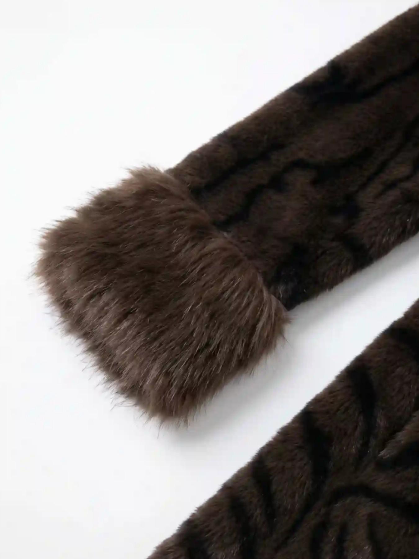 2026 Fall Winter New European Style Casual Fashion High-End Light Luxury Warm Cozy Faux Fake Fur Women's Coat Jackets, Stylish and Comfortable Outerwear for Cold Weather