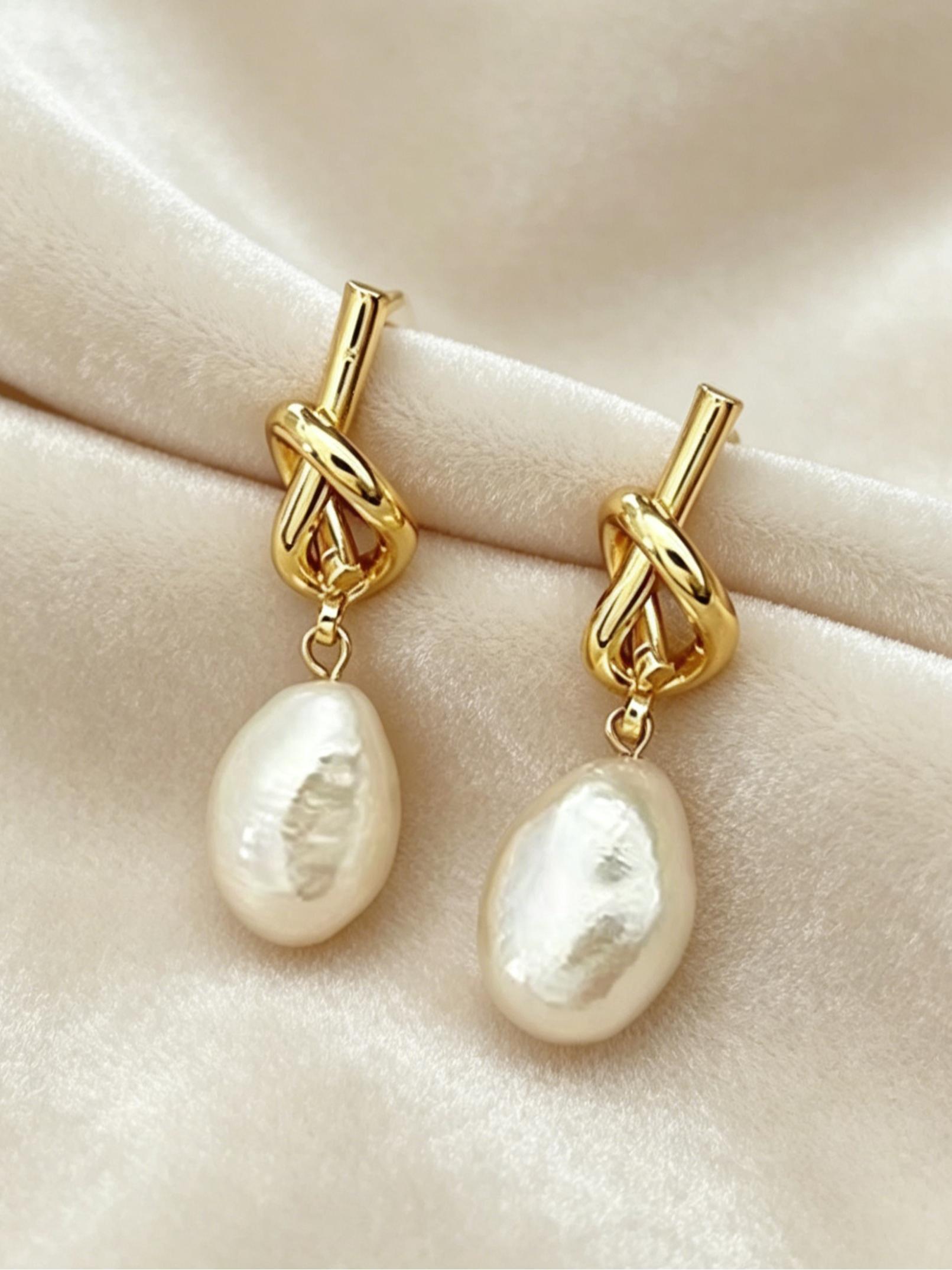 Elegant Knot Design Earrings, Fashion Jewelry for Party, Daily Clothing Decor, Trendy All-match & Exquisite Jewelry for Birthday Gift, High Quality Earrings