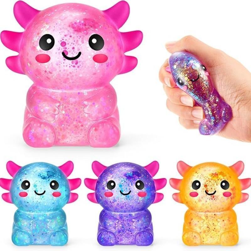 4pcs Pressure Toys, Malt Sugar Filled Elastic Fidget Stress Balls, Adult Relaxation Gifts, Graduation Birthday Party Presents