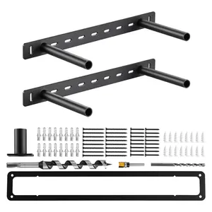 VEVOR Floating Shelf Brackets 2 Pcs, 150 lbs/68 kg Weight Capacity, 16x6.2x1.5 inch/ 406.4x157.4x38. 1 mm, Heavy Duty Hidden Shelf Brackets Support, Wall Mounting Invisible Floating Shelves Bracket