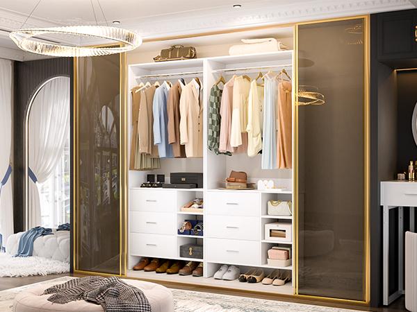 30'' W  Freestanding Closet System with 3 Wooden Drawers and Hanging Rod, Sturdy 2.5 FT Walk-in Closet Organizer with Storage Shelves